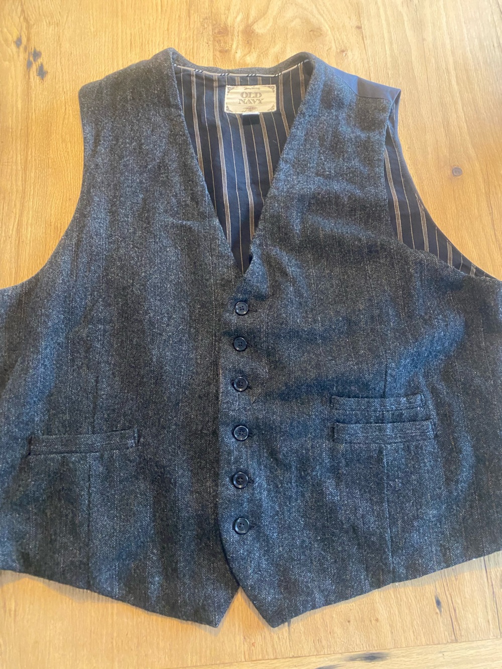 Old Navy Men's Charcoal Wool-Blend Vest